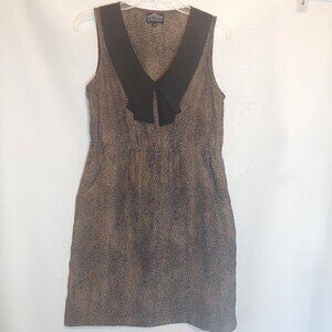 ANGIE Black & Brown Sleeveless Pullover Dress. Size M